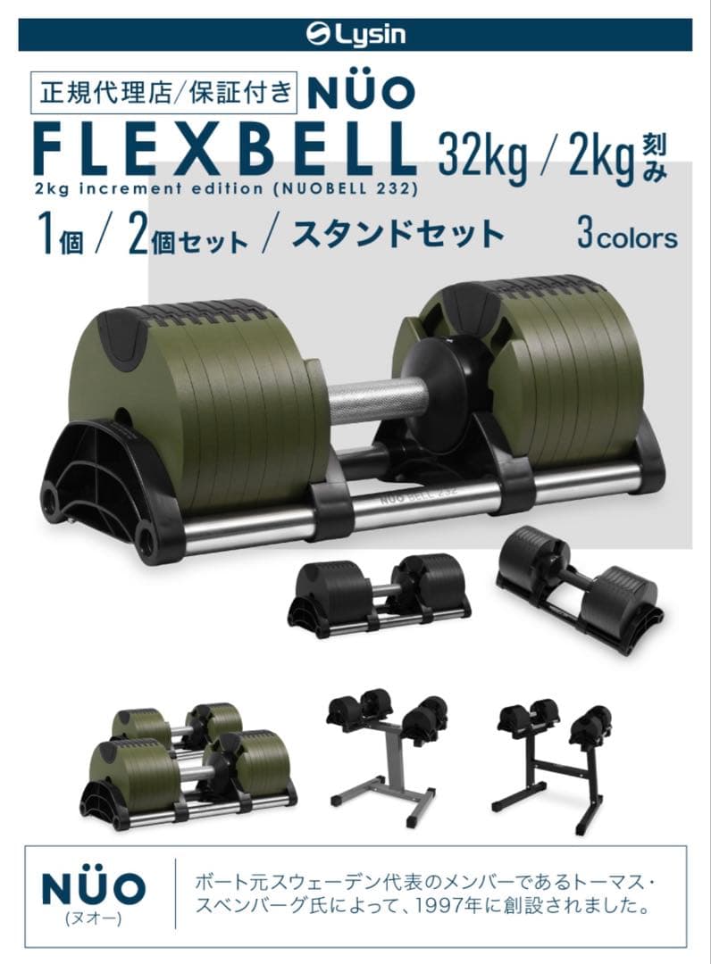 NUOBELL 232 可変式ダンベル 32kg②