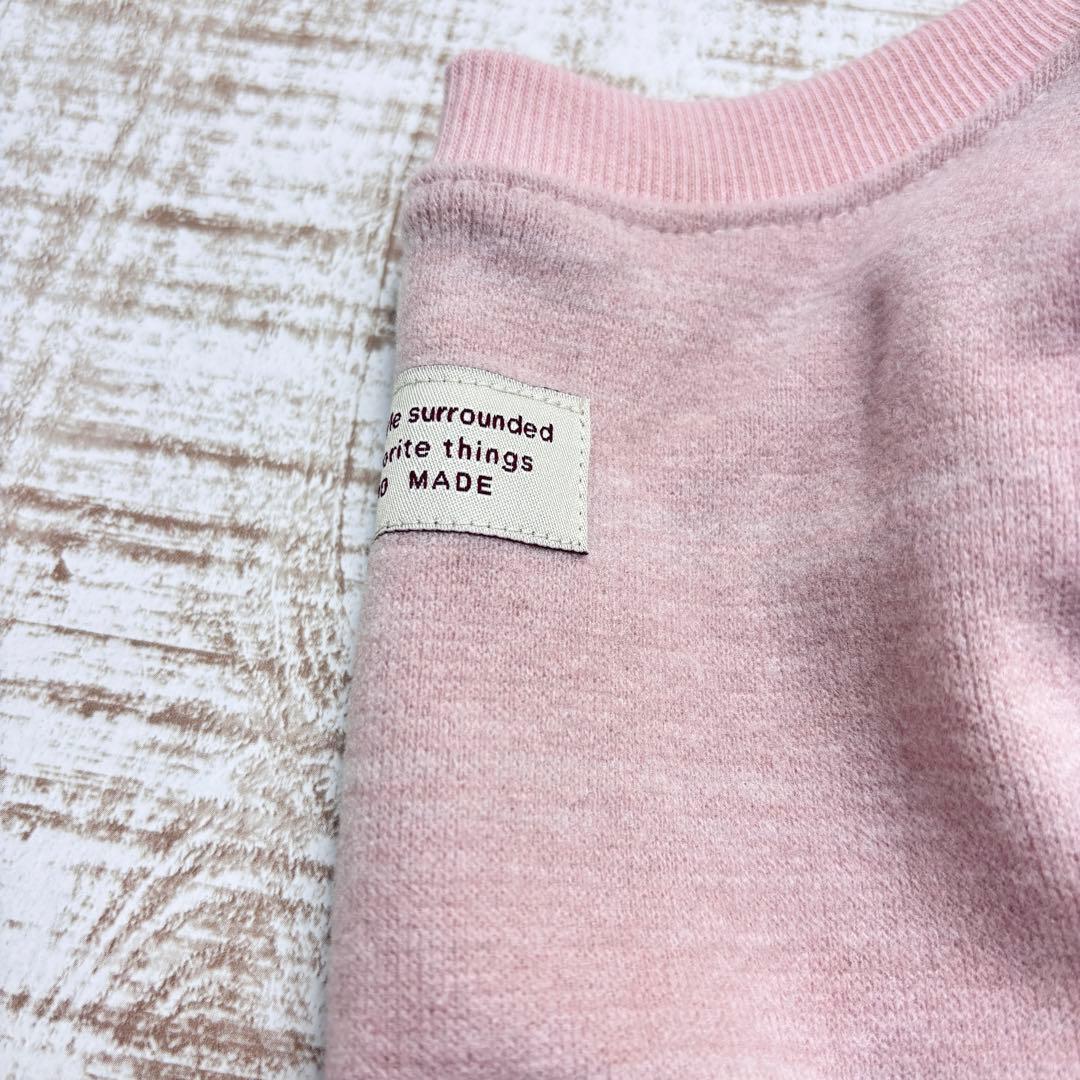 【オーダーページ】犬服　ピンク薄起毛ニット×花柄ツーピース