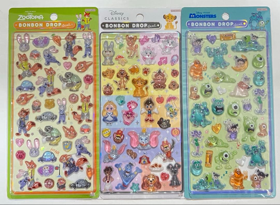 ボンボンドロップシール ズートピア ディズニークラシック モンスターズインク