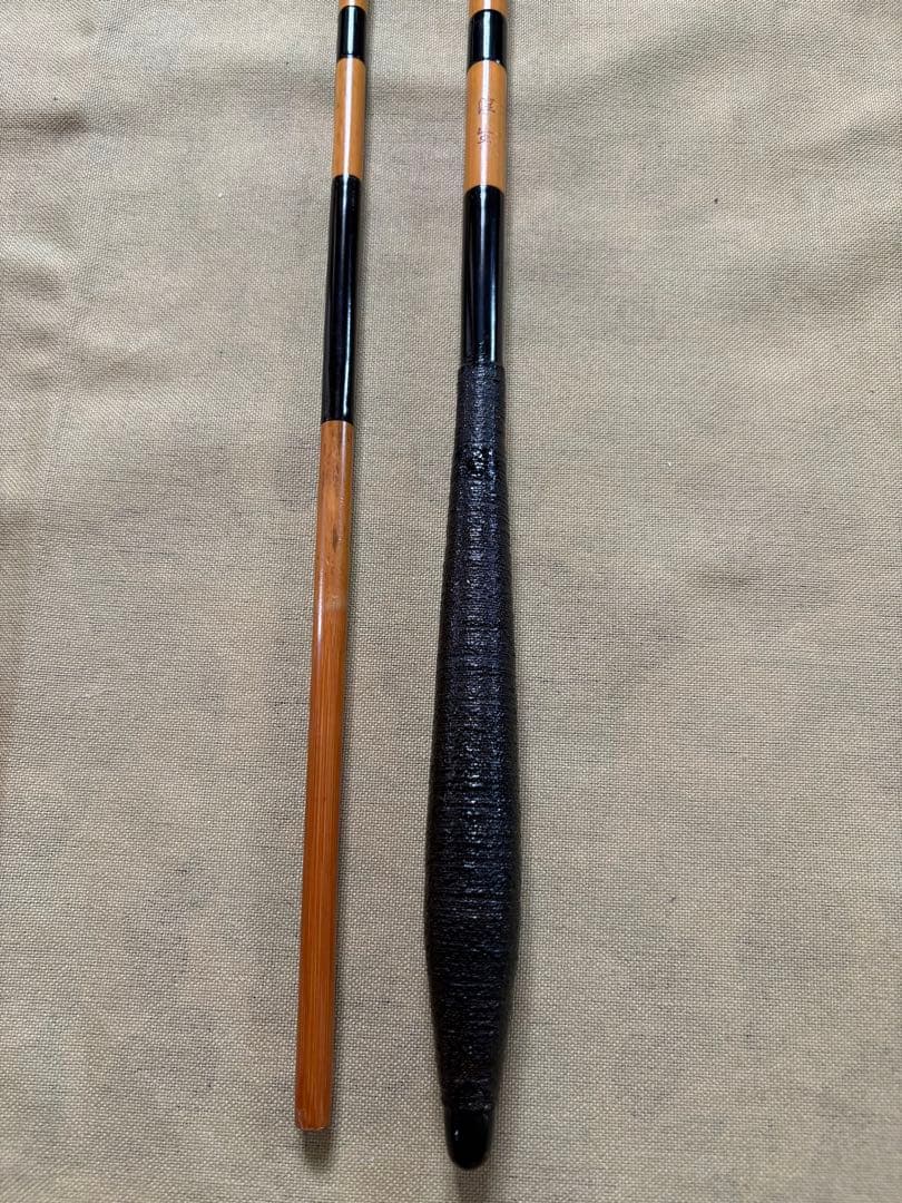 竹製 分割式 へら　竹竿　鉄心斎　淳生　4継　（約3.4m）