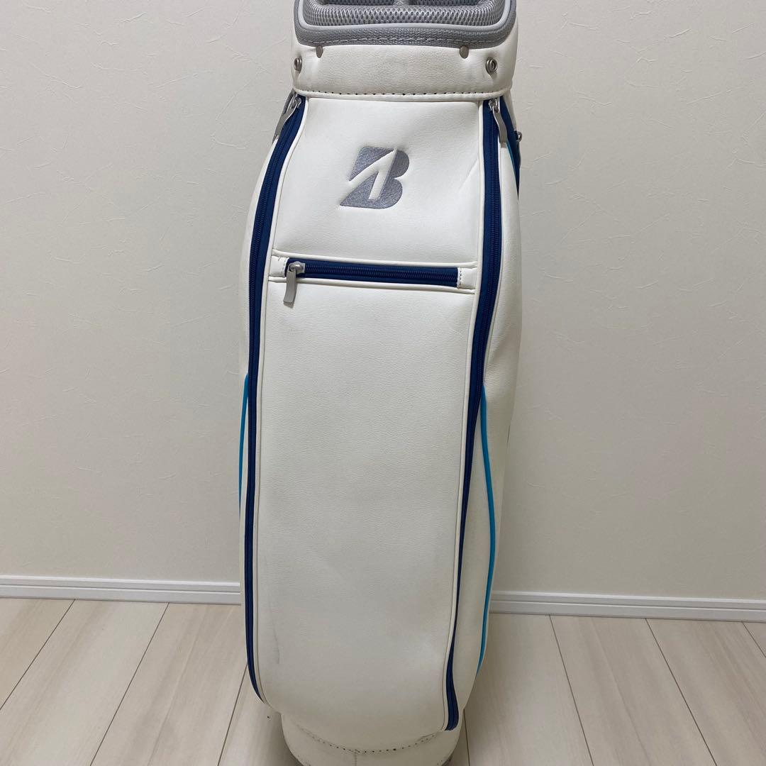 ブリヂストン ゴルフ キャディバッグ 白 フード付き 8型