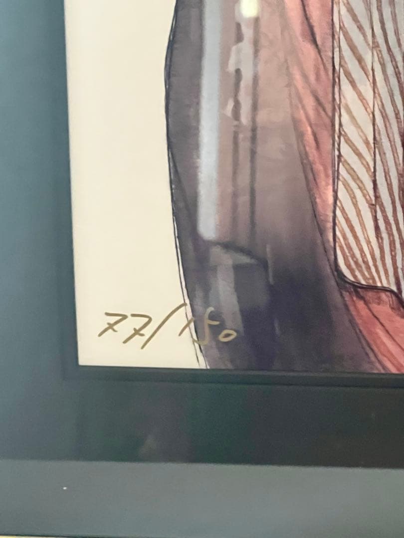 天野喜孝【まなざし】グイン・サーガ　絵画（シバクローム、手彩）【作品保証書付】