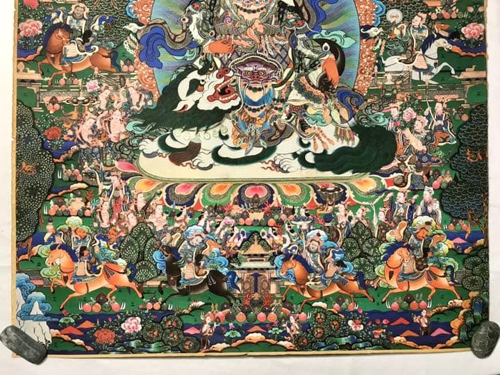 チベット　密教曼陀羅画　ラクシャサ