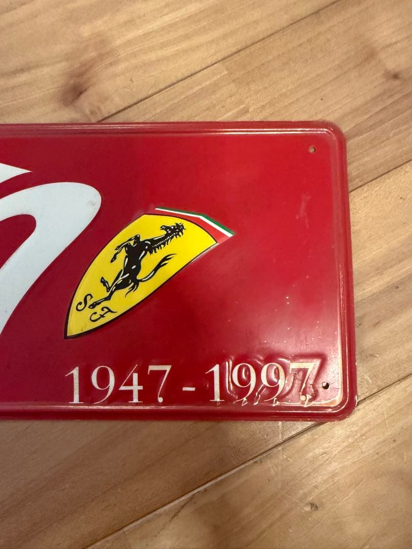 【希少レア】Ferrari 純正 50周年記念ナンバープレート フェラーリ