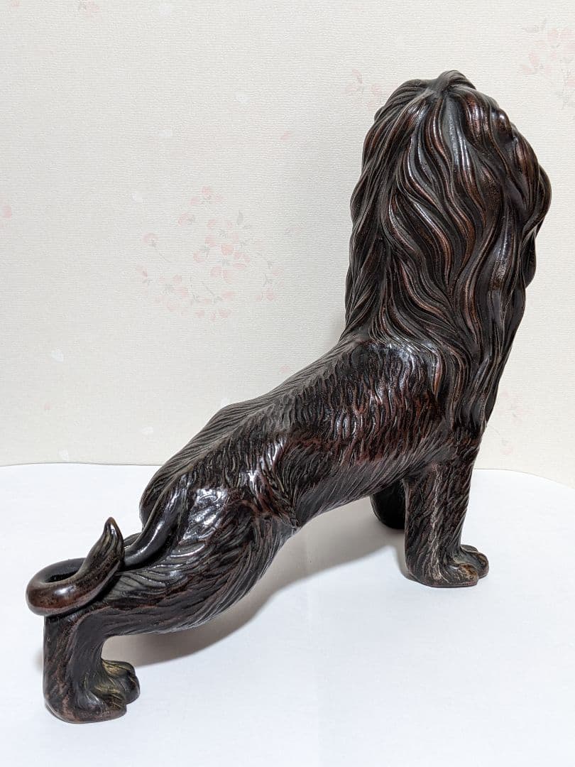 ♦陶磁器 風水獅子 ライオン置物 富 金運 財運 縁起物飾り 国内作家物 骨董品