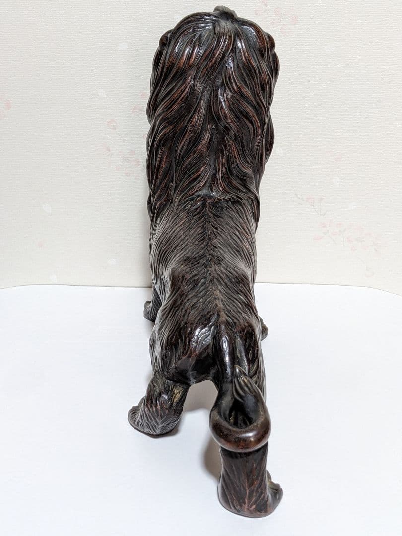 ♦陶磁器 風水獅子 ライオン置物 富 金運 財運 縁起物飾り 国内作家物 骨董品