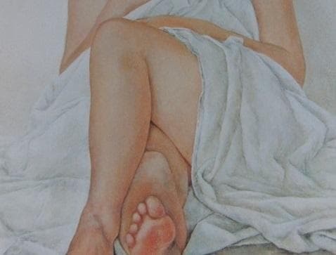 船水徳雄、【麻】、希少な額装用画集より、新品額装付、状態良好