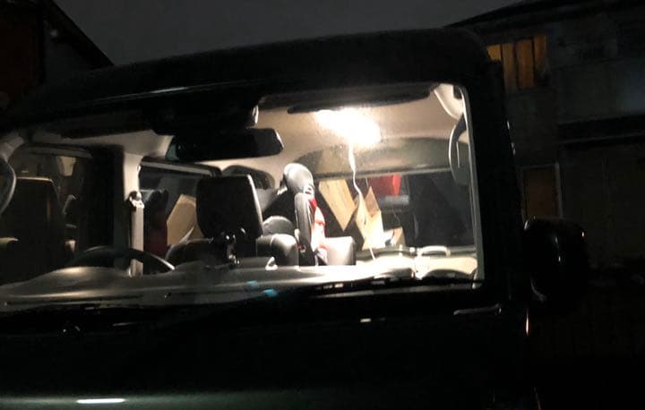 モバイルバッテリーで稼働する車中泊用　ダウンライトキット！