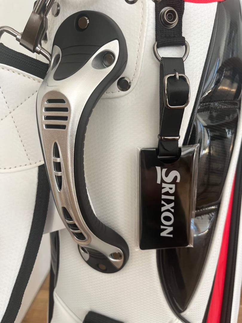 【新品未使用】Srixon キャディバッグ ホワイト/レッド　9.5型　3キロ