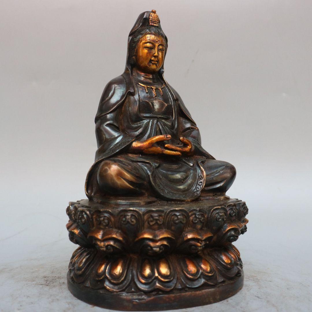 仏教美術 観音蓮華坐像 仏像 置物