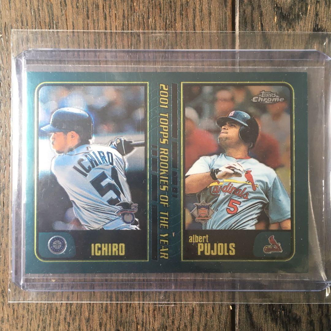 2001トップスクロームトレードのイチロー、プホルスのROYカードです
