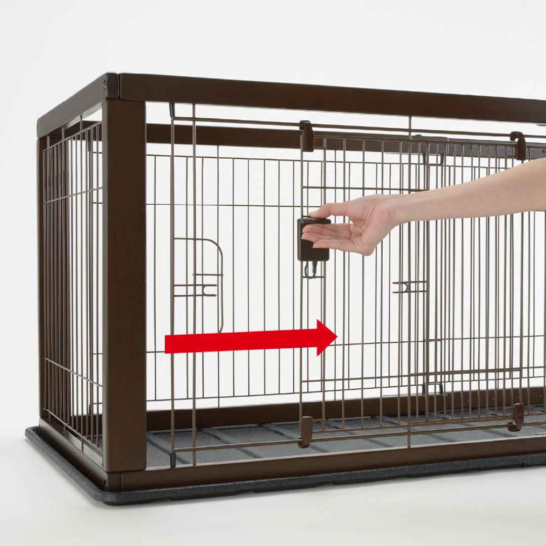 【未使用】Richell リッチェル 木製スライドペットサークル ワイド