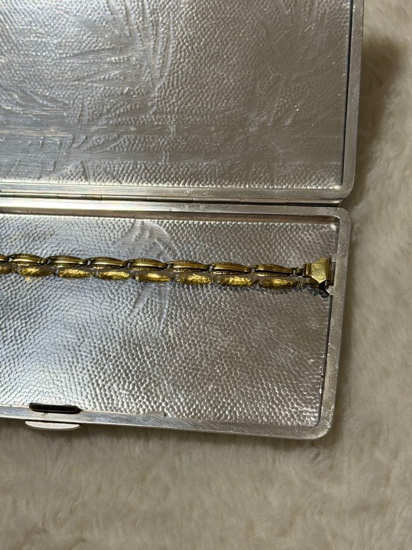 銀 silver 950刻印 煙草入れ シガレットケース 207g 骨董