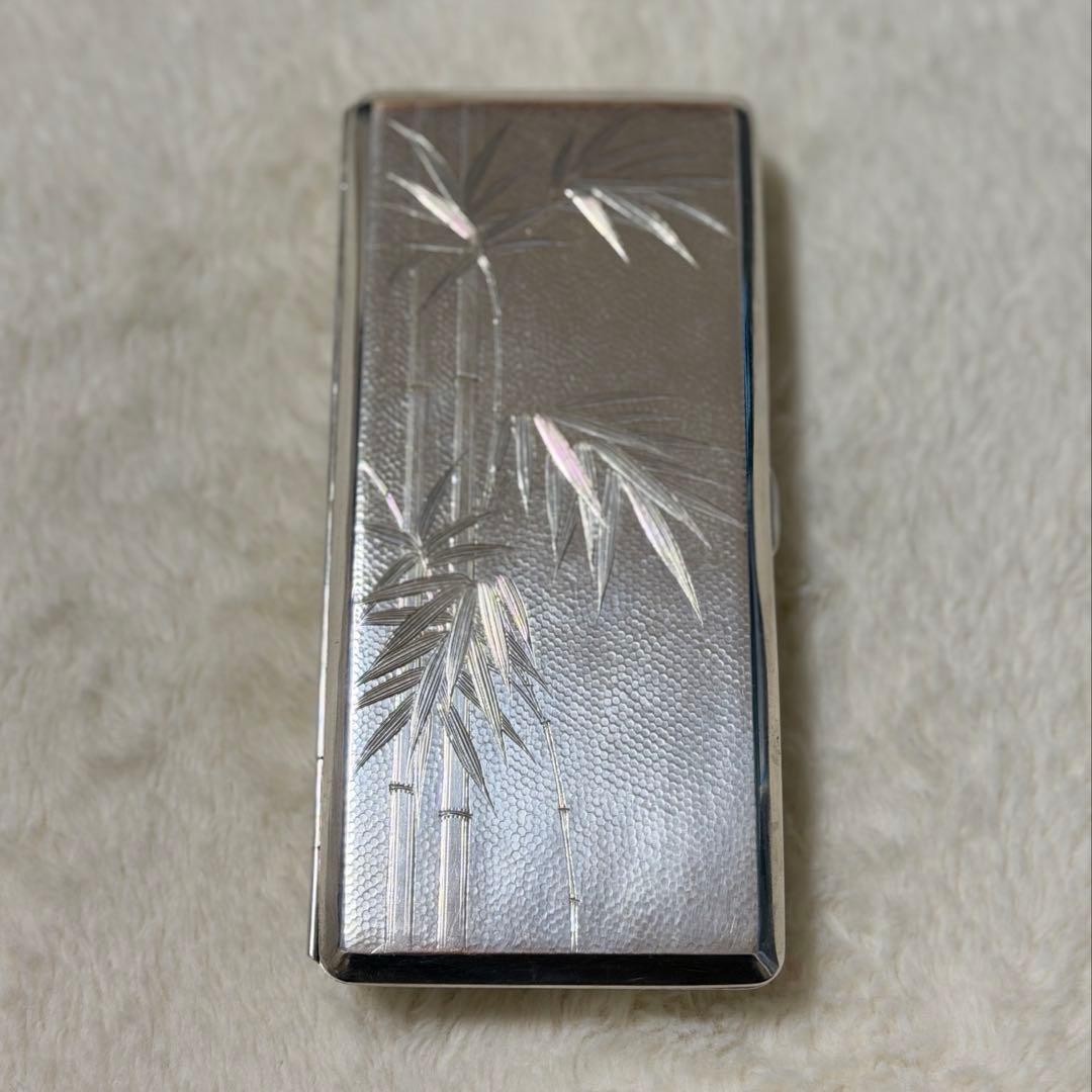 銀 silver 950刻印 煙草入れ シガレットケース 207g 骨董