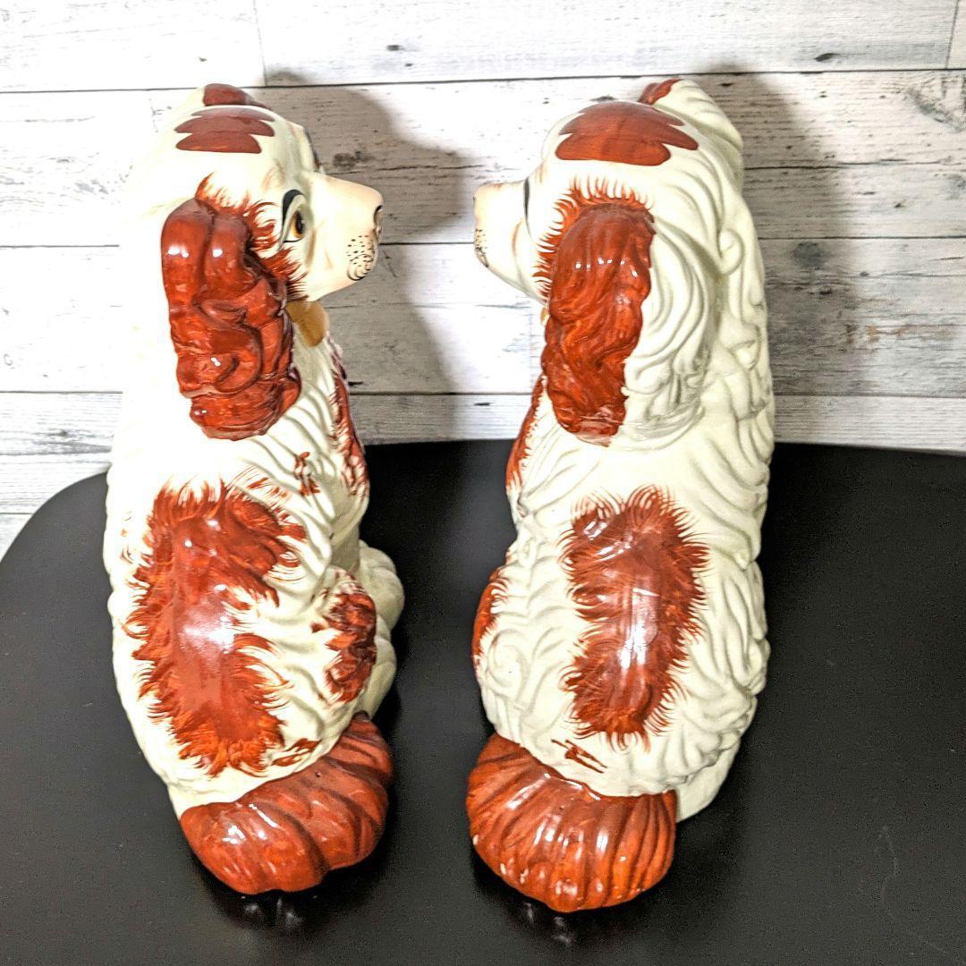 スタッフォードシャードッグ 褐色の毛並 犬の置物 イギリス 英国アンティーク