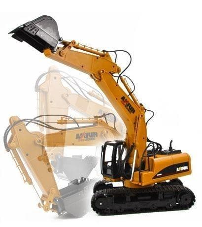 1/14 パワーショベルラジコン＆1/20 重機回送大型トレーラーラジコンセット