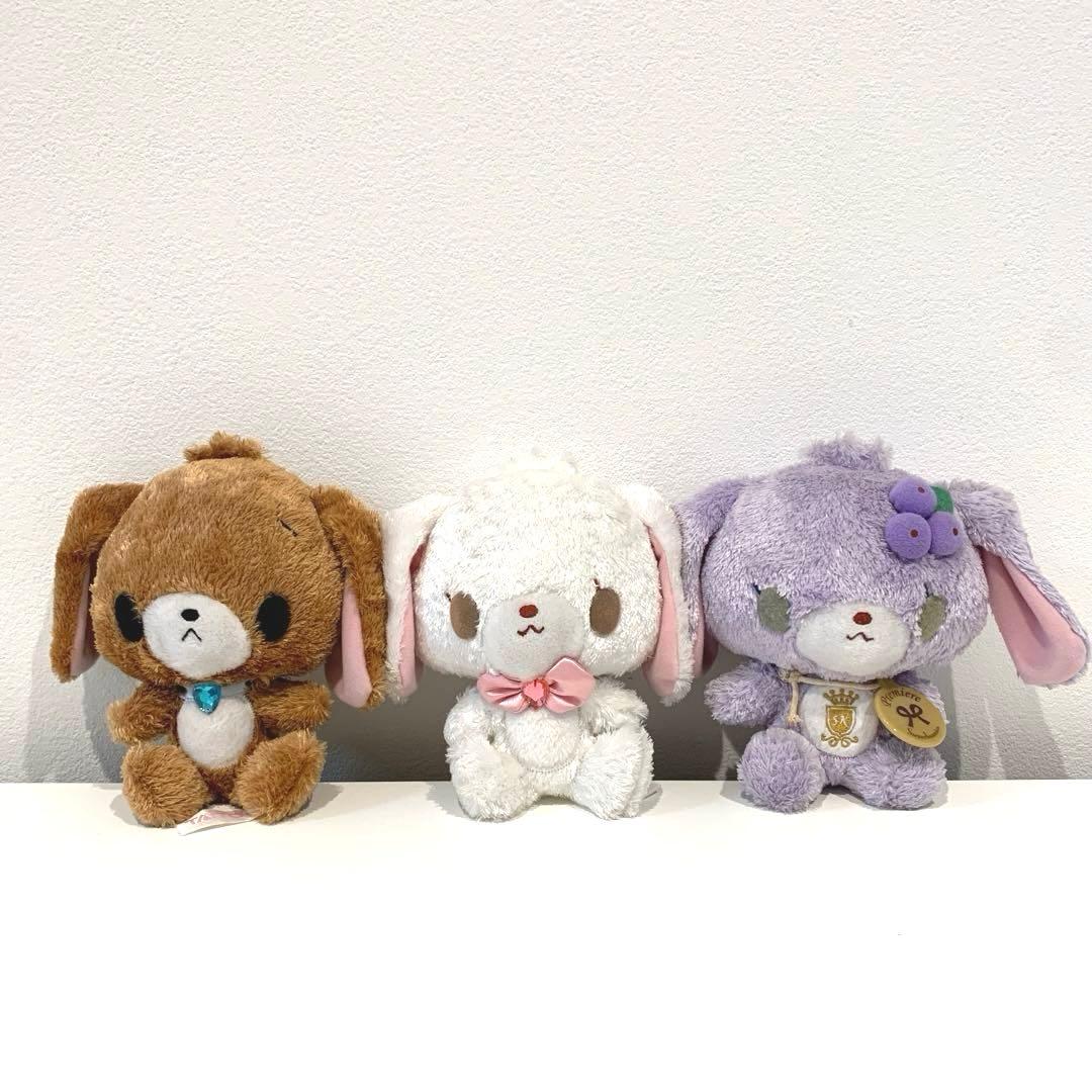 シュガーバニーズ　しろうさ　くろうさ　ブルーベリーうさ　ぬいぐるみ
