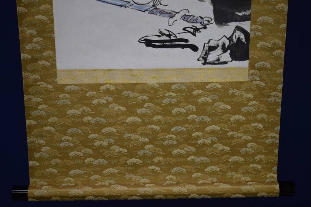 不詳/作者不詳/高士人物図/中国画/唐画/布袋屋掛軸HI-47