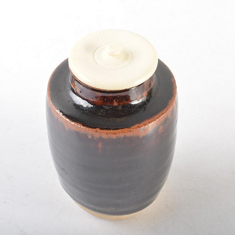 Gojyo　茶道具　加藤弥右衛門作　瀬戸茶入　仕覆付　共箱　V　R6107