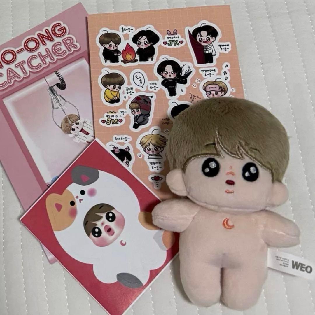 BTSジミン10センチぬいぐるみとステッカーセット