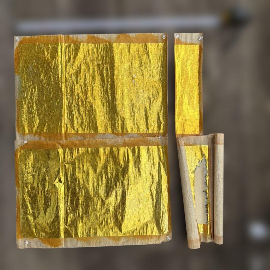 大正〜昭和期 和紙に金箔／金泥 下地紙・見本紙 まとめて