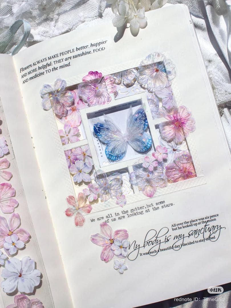 时间格子《樱落》海外マスキングテープ　マステ 【2387】