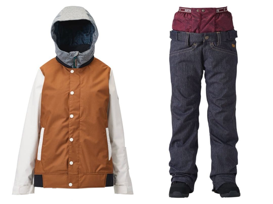 ESTIVO エスティボ スノーボードウェア 上下セット レディース M デニム