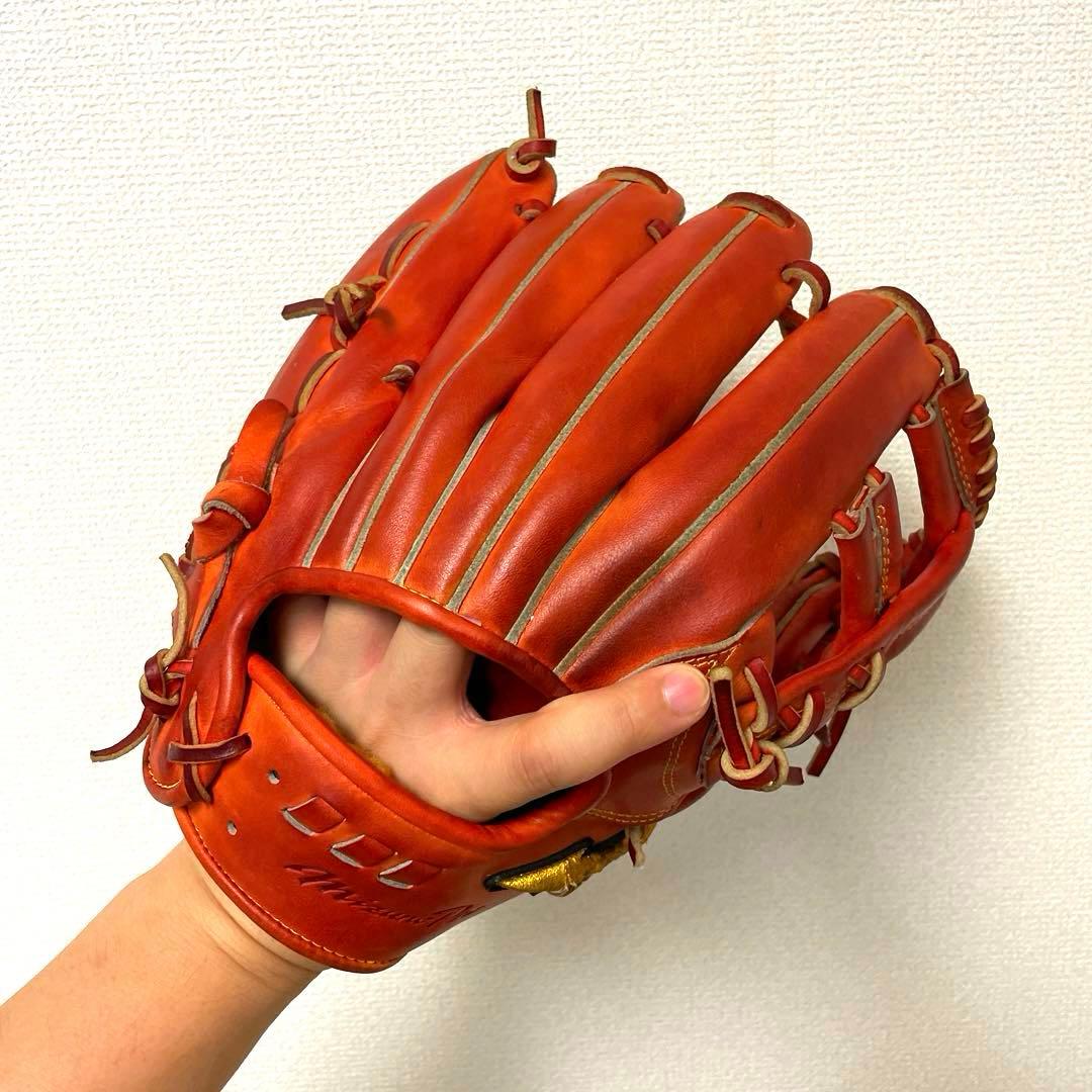 494 ミズノプロ キップレザー 型抜群 即戦力 硬式 内野手用グローブ