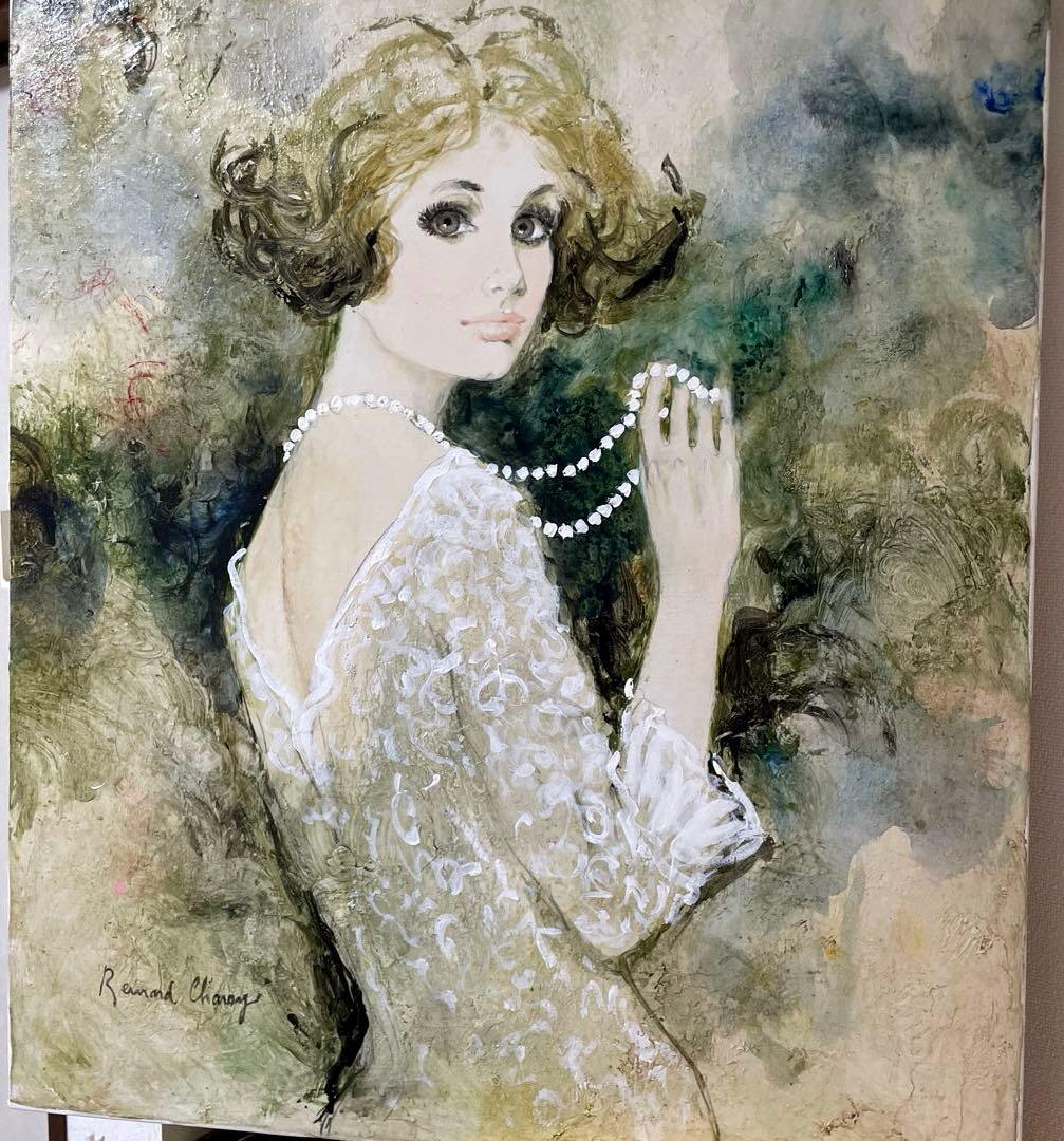ベルナール・シャロワ『クレール』油彩 F12 原画 貴重オリジナル作品 保証書有