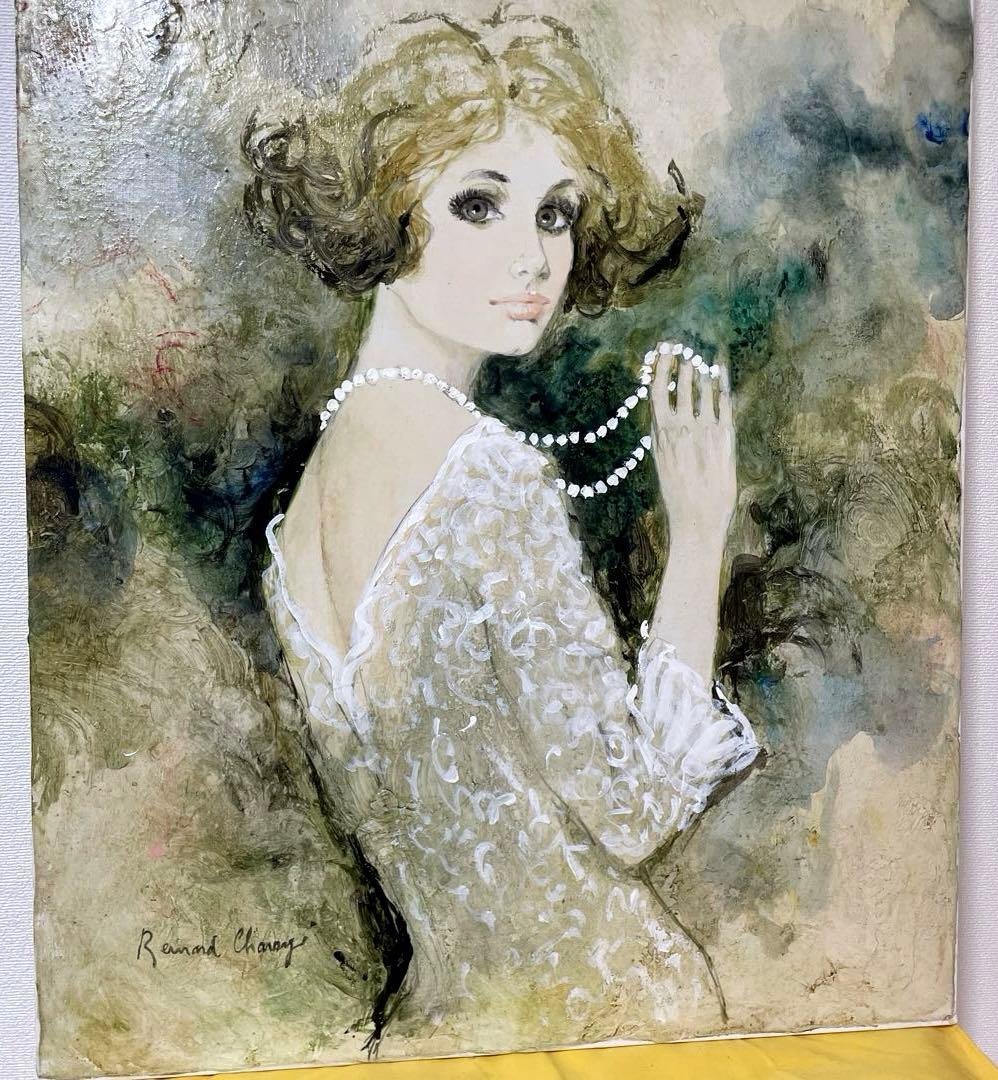 ベルナール・シャロワ『クレール』油彩 F12 原画 貴重オリジナル作品 保証書有