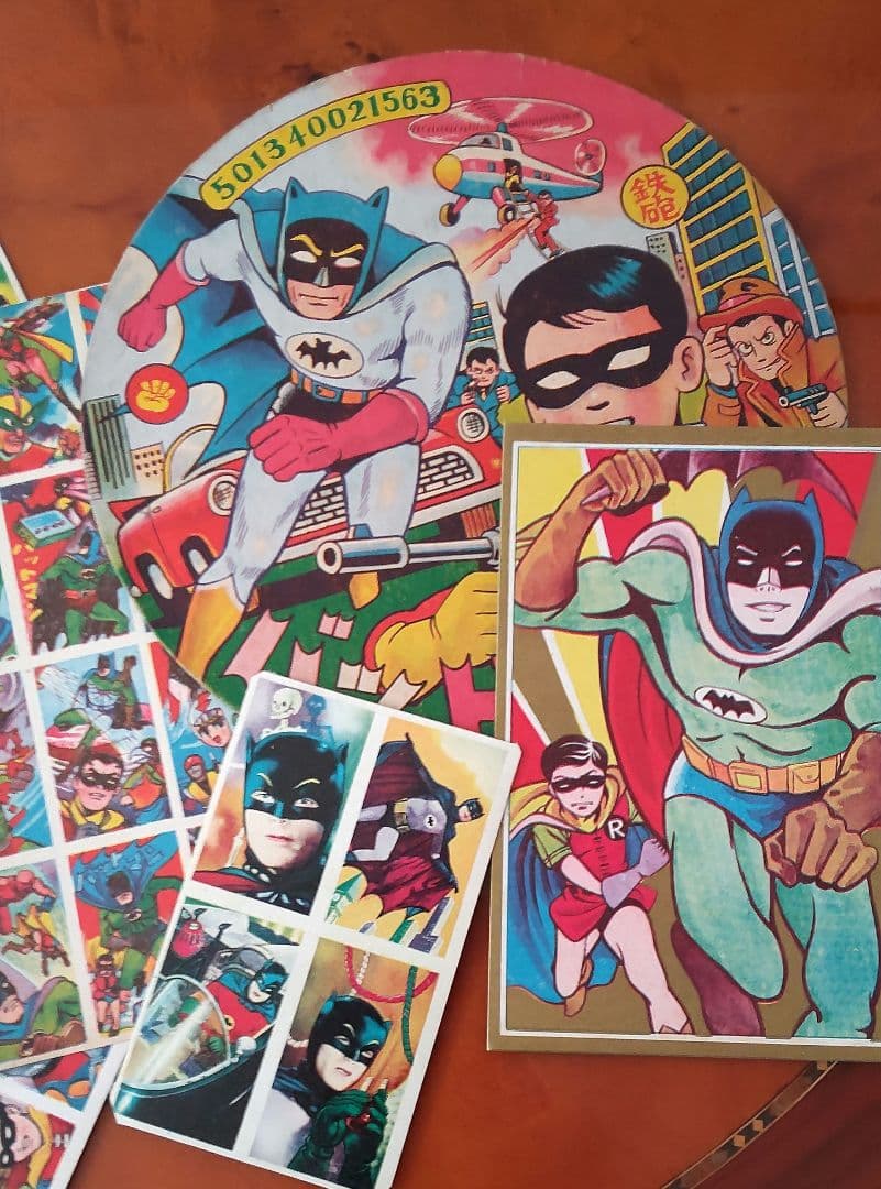 【アメコミ】日本版 大型バットマンめんこセット 昭和めんこ メンコ 面子