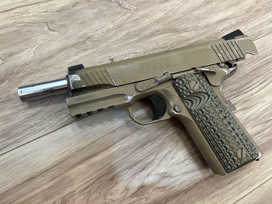 東京マルイ　M45A1 ウェザリング済み　実物 G10グリップ　USMC 海兵隊