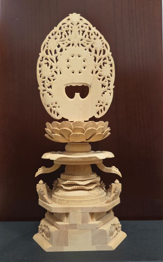 仏像　釈迦如来座像　木彫　柘植　2.5寸