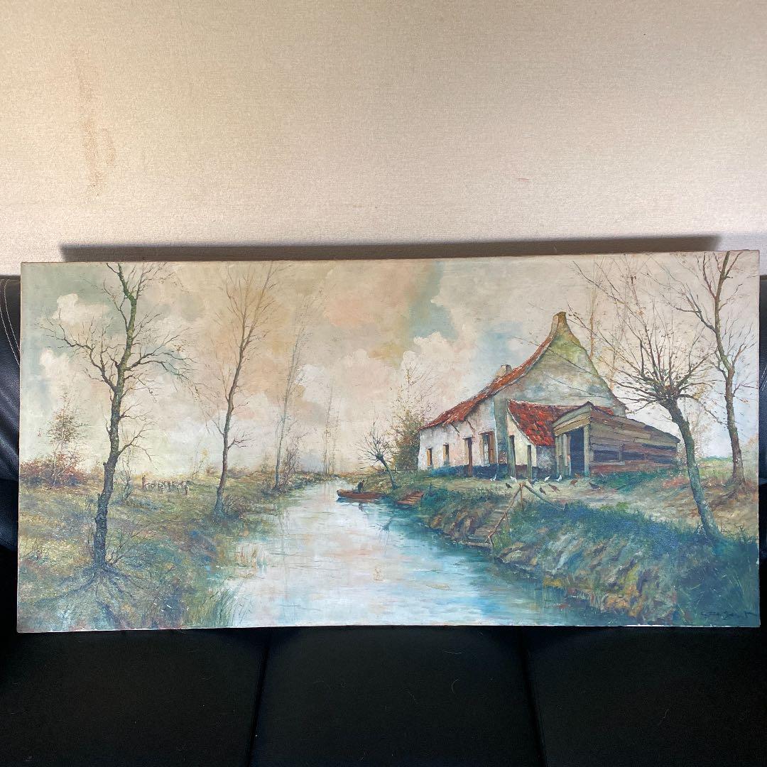 大きな油絵★風景画★送料込み