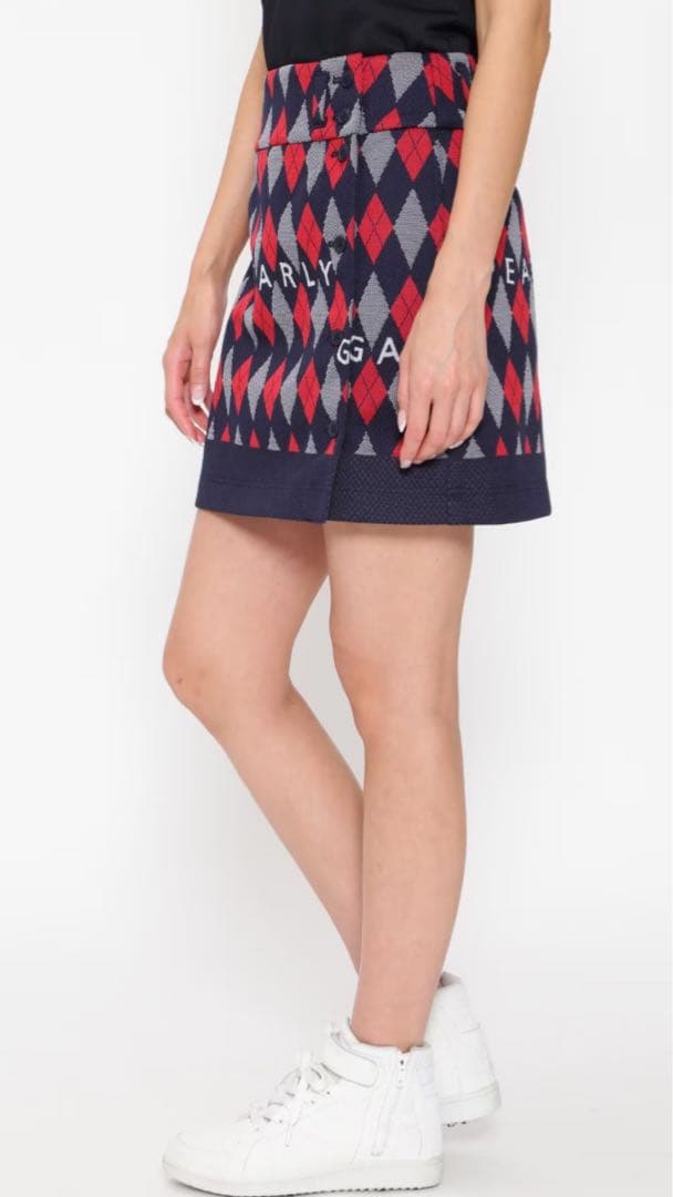 新品☺︎パーリーゲイツ アーガイル ジャガード ミニスカート 0⛳️定価28600円