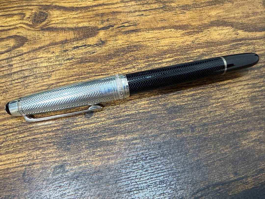 最終値下げ 超希少 モンブラン 万年筆 ソリテール ドゥエ シルバーバーリー