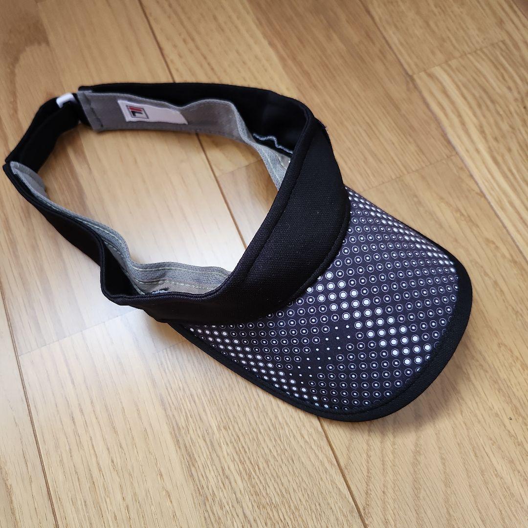 美品です!　FILA メッシュドレス 黒・白とバイザーセット