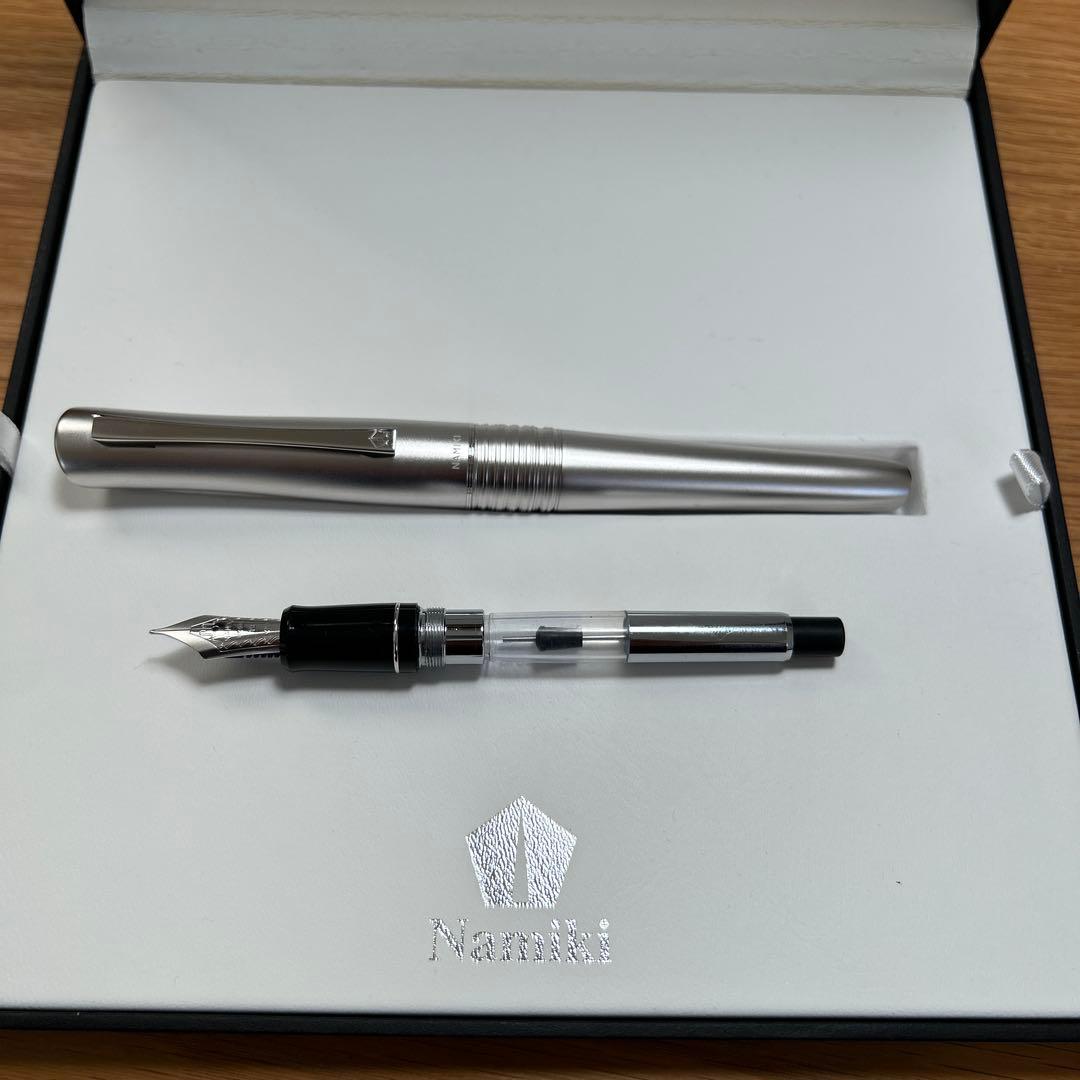 レア　Namiki bamboo 万年筆 マットシルバー　中字　ナミキ　バンブー