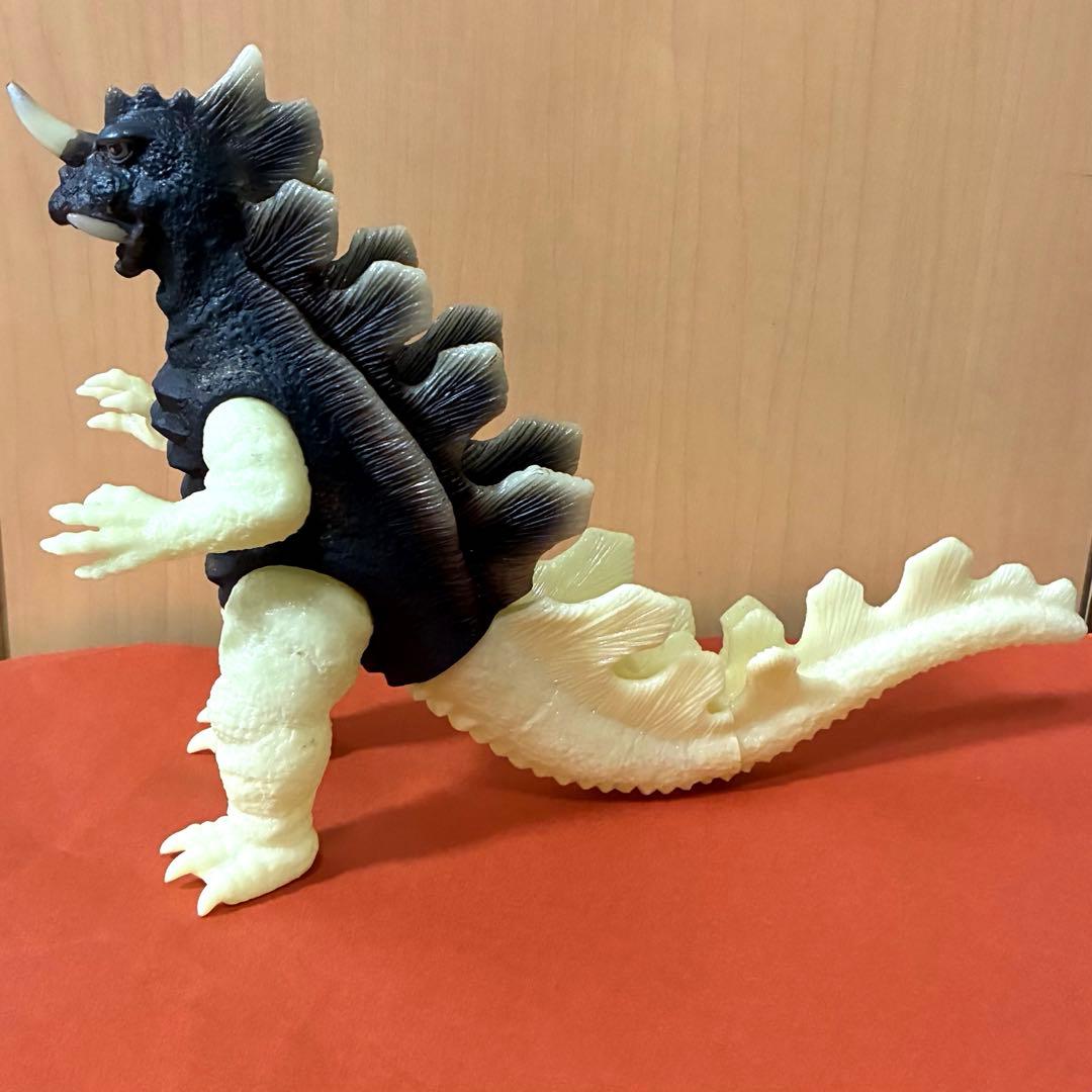 珍■ マルサン マルモン キングゴドラス ソフビ 蓄光 / オリジナル怪獣