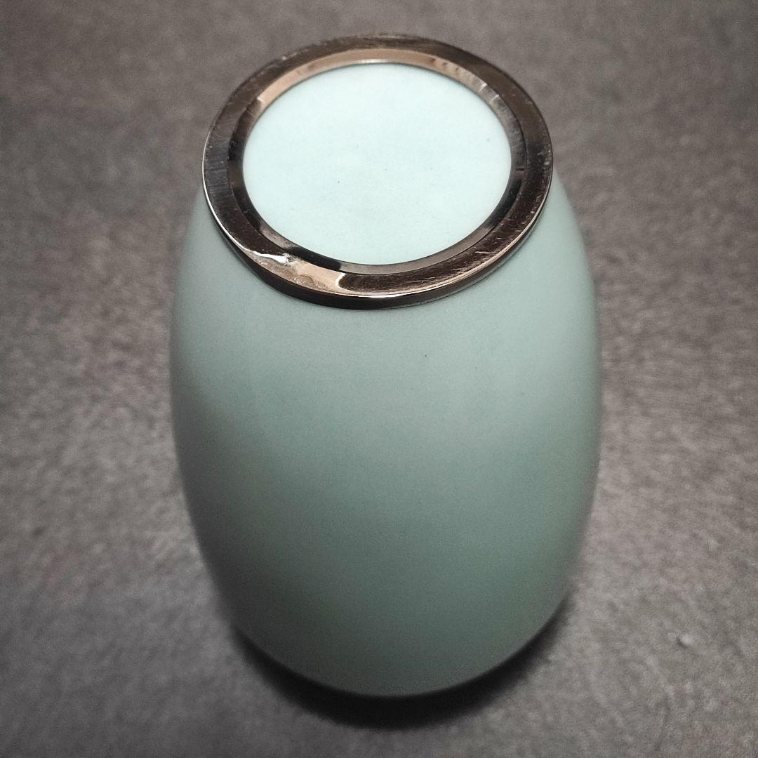 時代 戦前七宝 七宝焼 竹梅鶯図花瓶 花入 花生 花器 金属工芸 美品