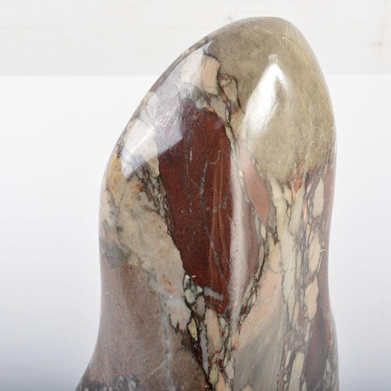 天然石　鑑賞石　置物　重さ約1.5kg　唐木台付　V　R6348