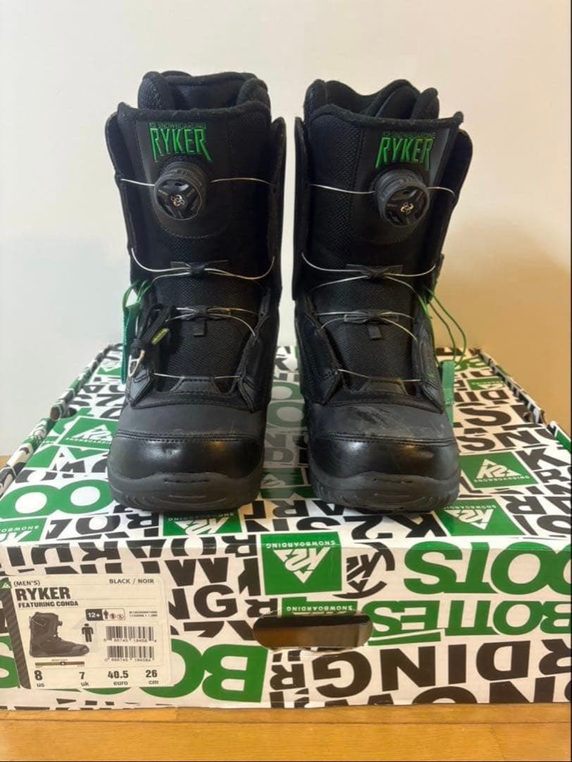 RYKER スノーボードブーツ ブラック　メンズ サイズ8 ライカー　K2