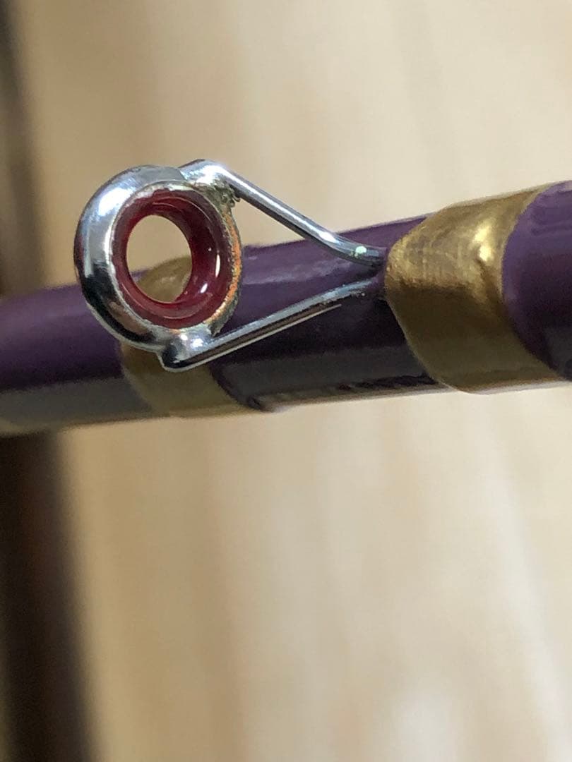 DAM 釣りロッド和竿風 2本継ぎ ハゼ・チヌ・筏釣り 漆塗り 螺鈿細工 美品