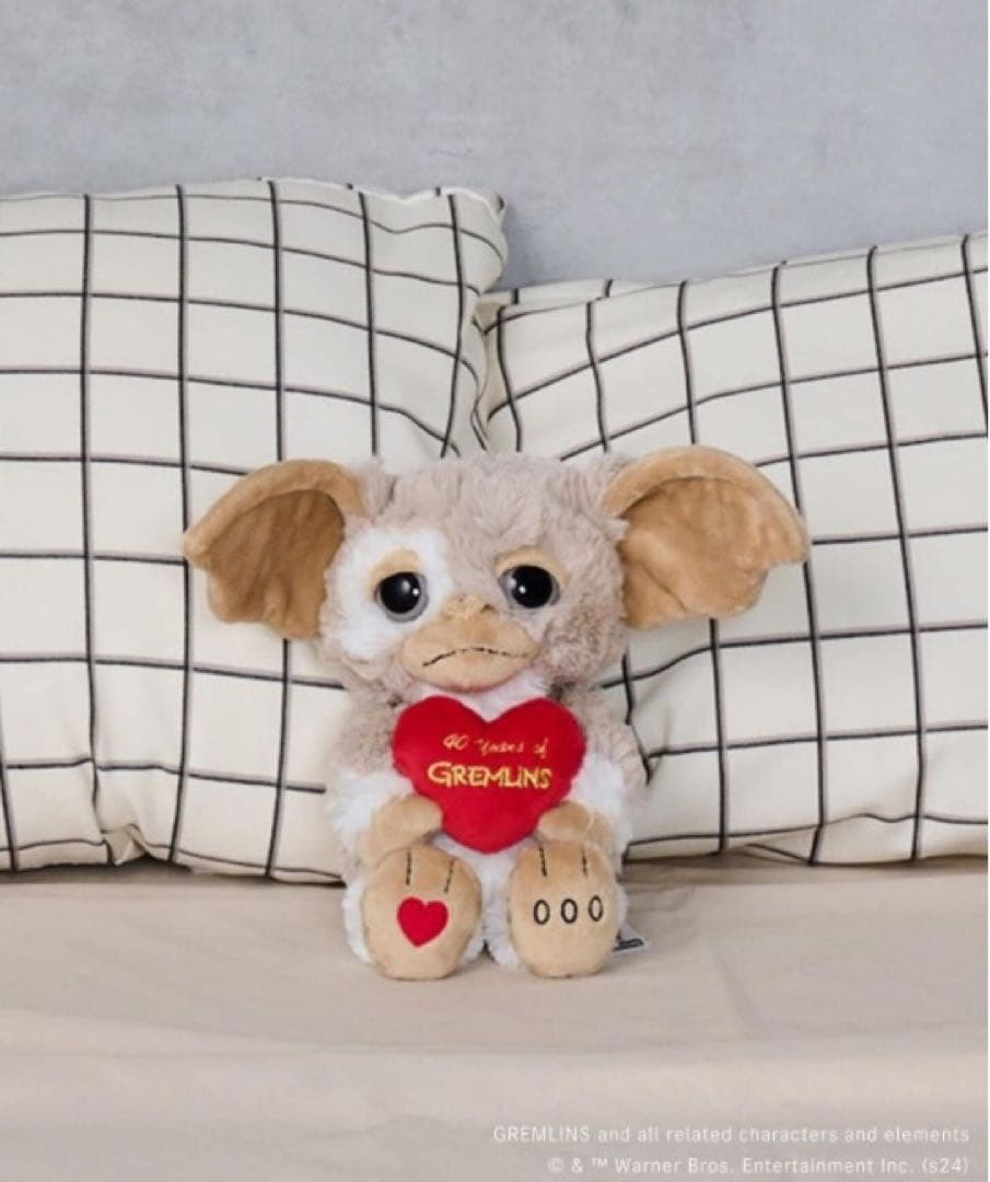 グレムリン40周年記念　ペールグレー Heart 25cm　シリアルナンバー入り