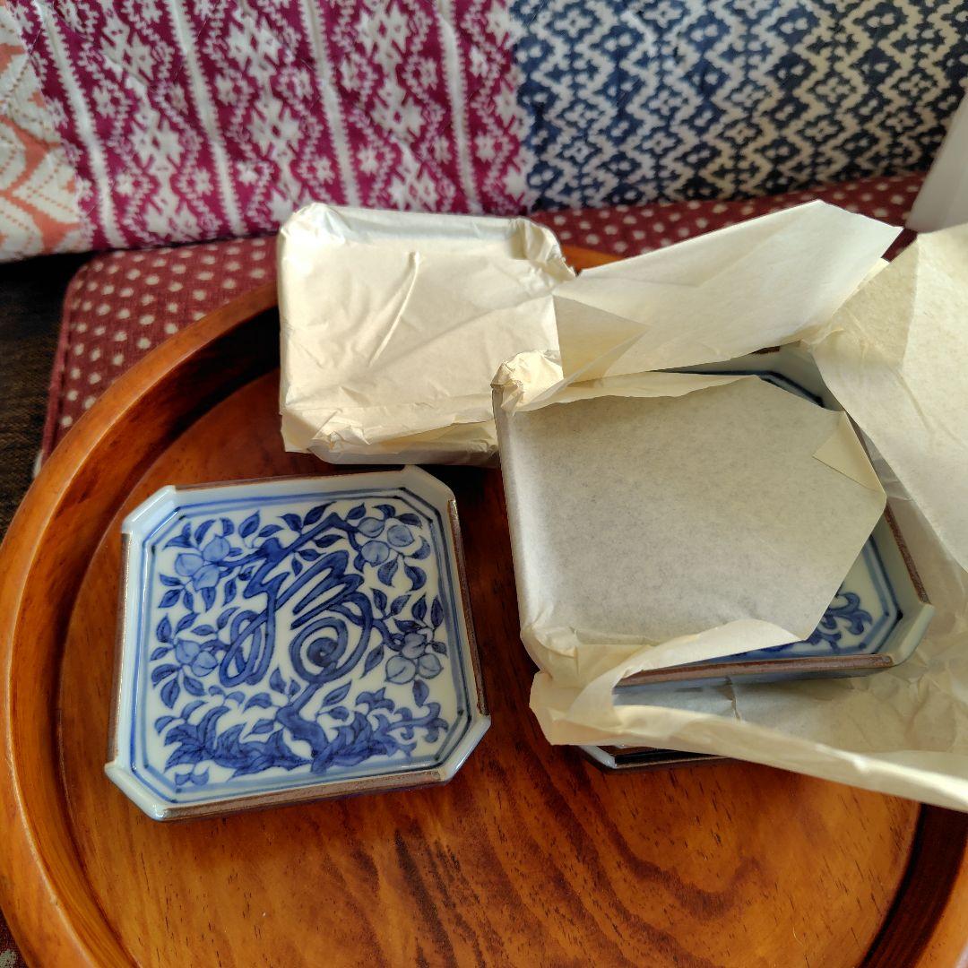 九谷焼　膳皿５客【縁起物】