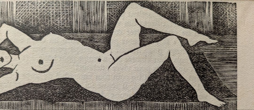 ラスト1点　Ag藤田嗣治の木版画　1925年制作