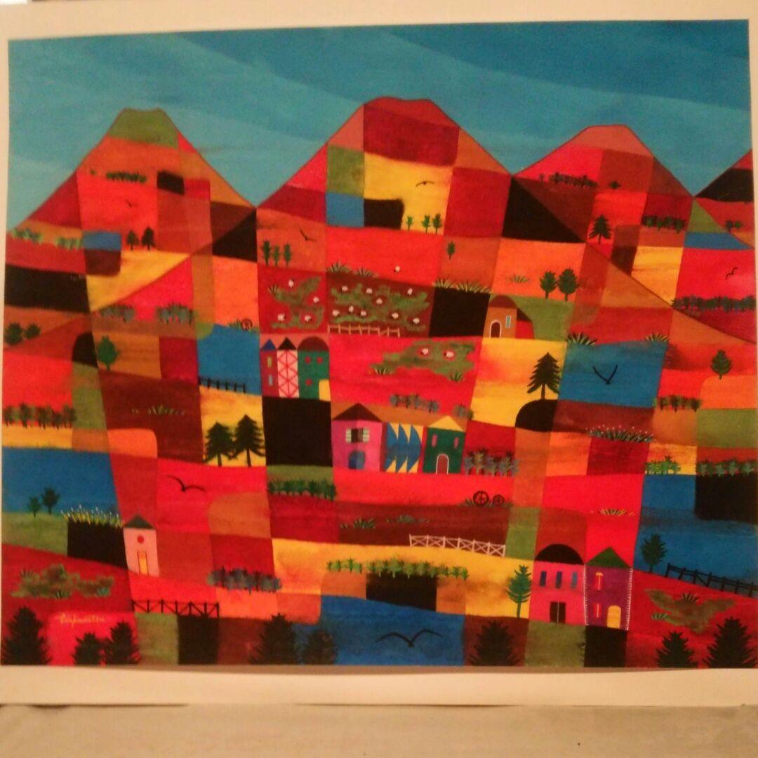 水彩画　きらめく季節　10号