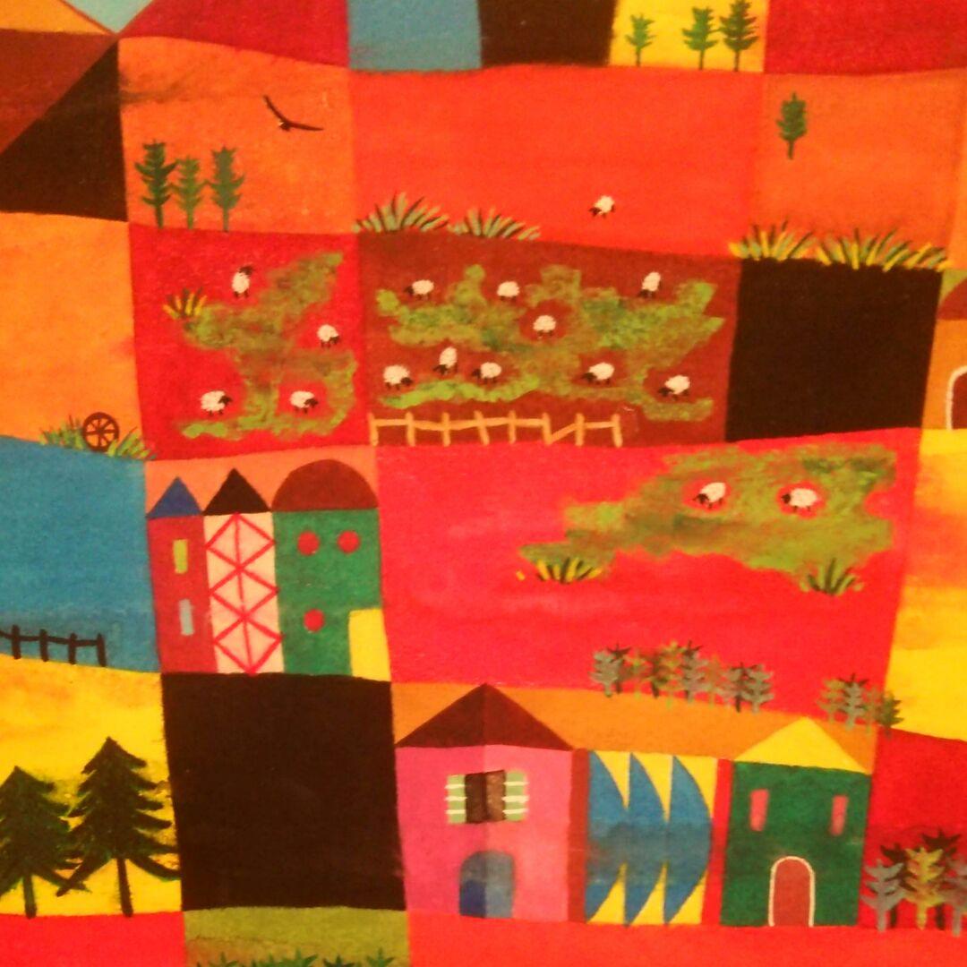 水彩画　きらめく季節　10号