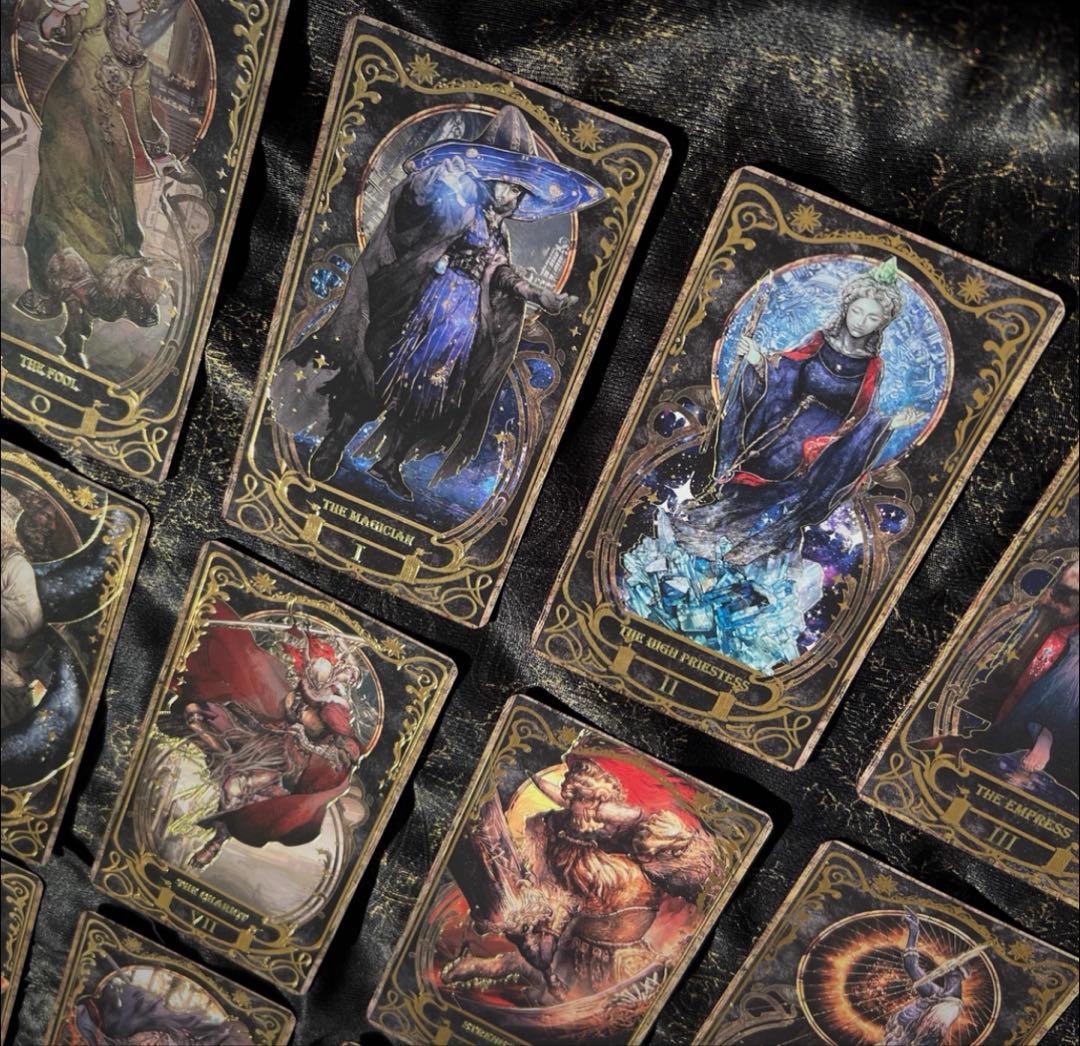 エルデンリング 書き下ろし　タロットカード　22枚　+色紙2枚　おまけ付き