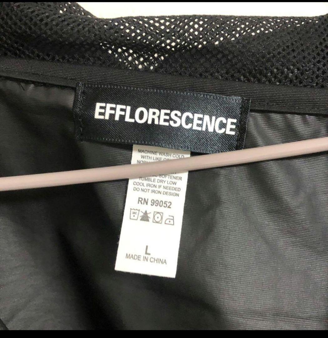 【人気】EFFLORESCENCE(エフロレッセンス) ナイロンパーカー黒/L